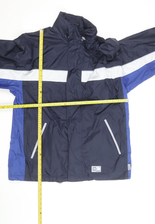 TCM Gear Men's Blue Windbreaker Jacket L Waterproof Outdoor