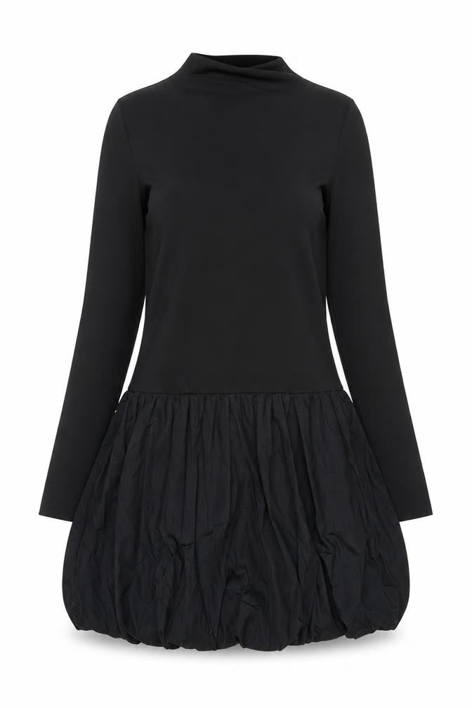 Marks & Spencer Women’s Black Size 12 Bubble Hem Long Sleeve Dress