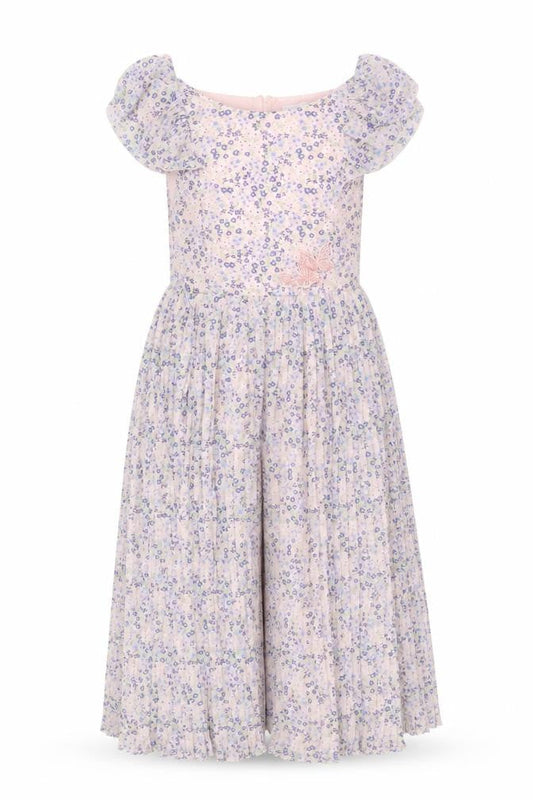Marks & Spencer Girls Pink Floral Chiffon Romper 7-8 Years
