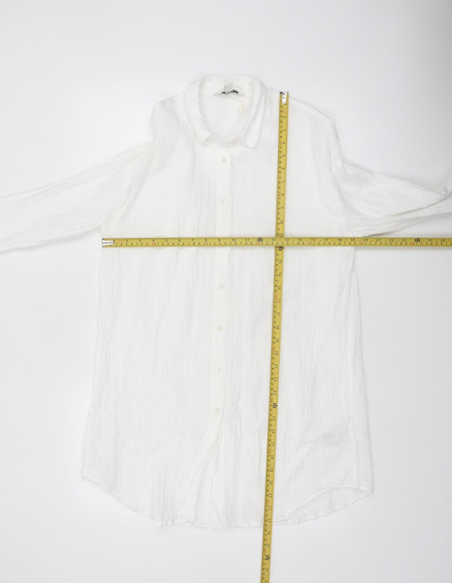 Marks and Spencer Women’s White Long Cotton Linen Coatigan Size 8