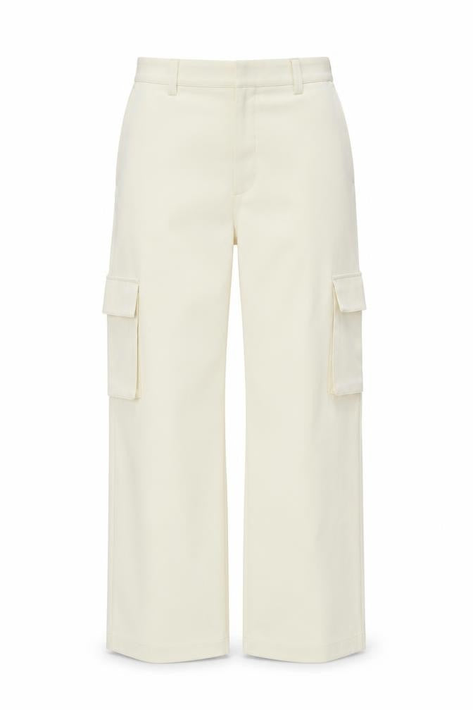 NA-KD Women's Ivory Cargo Straight Leg Trousers Size 6
