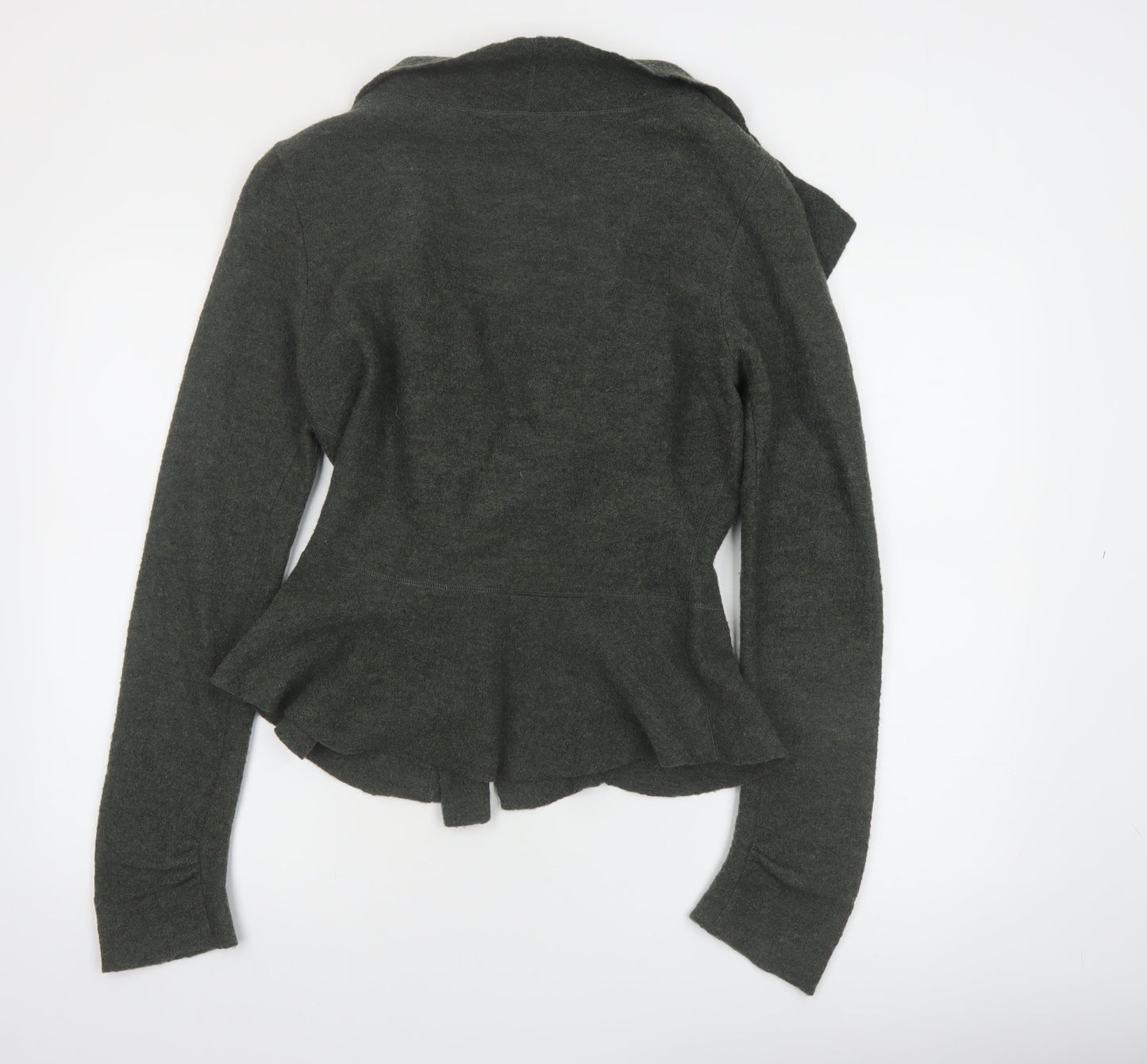 By Gro Abrahamsson Women’s Grey Wool Cardigan Size 12 Button Front