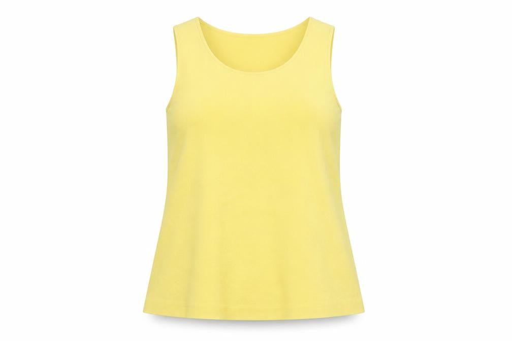 Marks & Spencer Women's Yellow Basic Tank Top Size M
