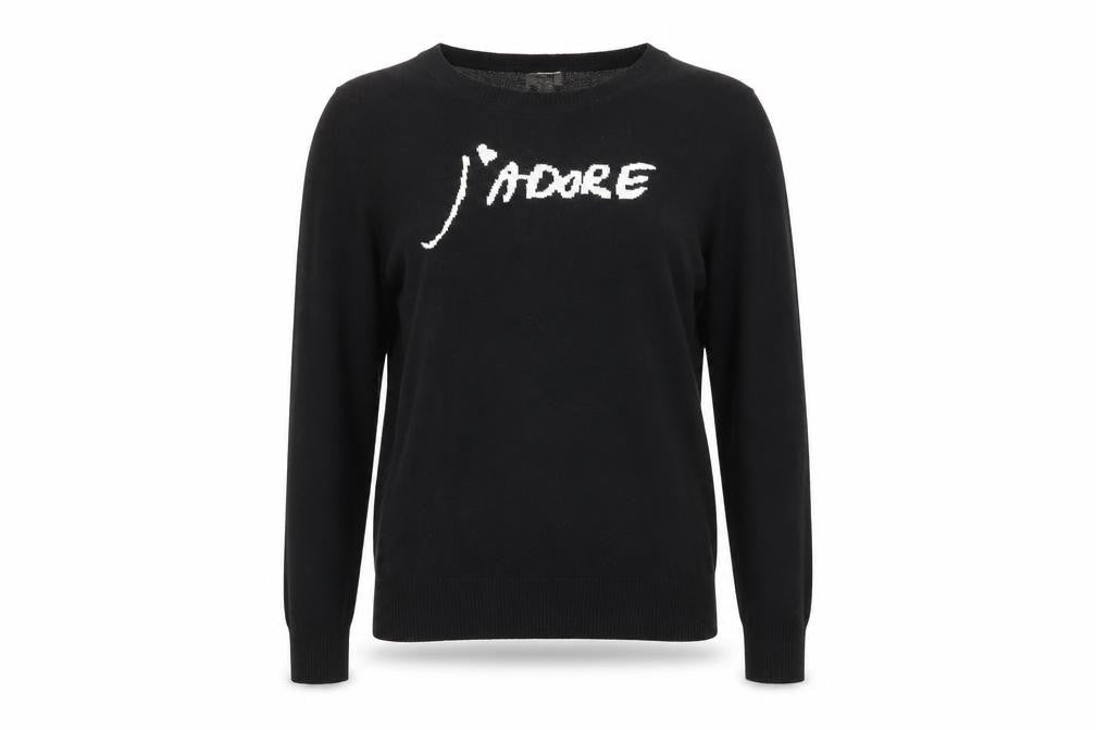 Mossimo Supply Co Women’s Black Cotton J'adore Jumper Size M