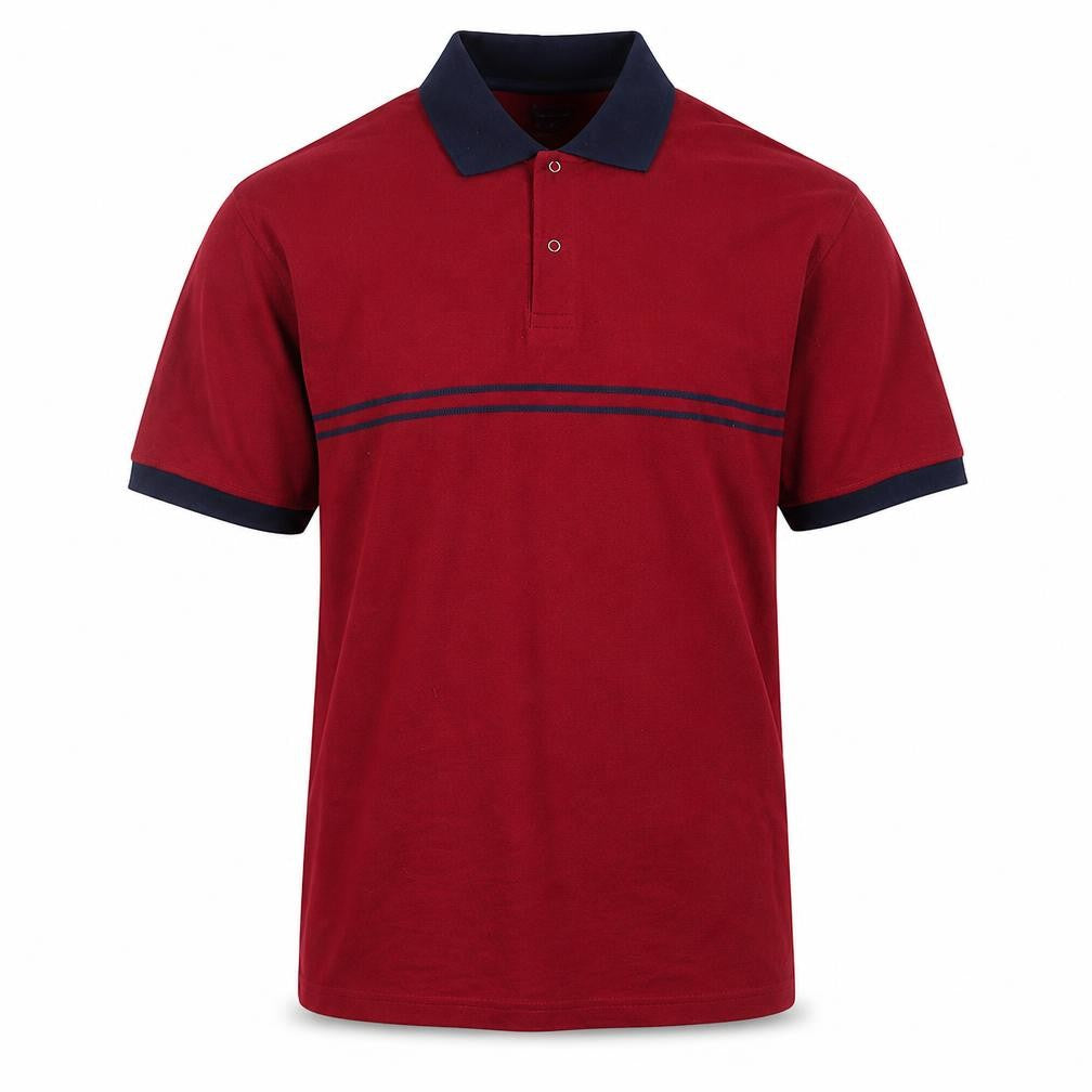Casual Club Men's Red Cotton Polo Shirt Size M