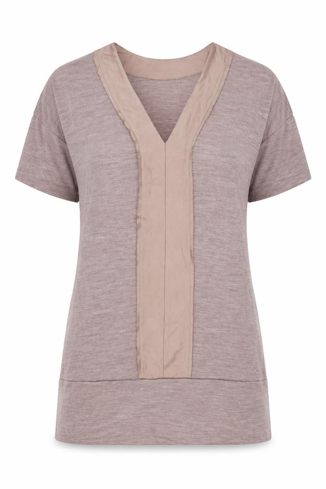Max Womens Brown XS Shift Dress Wool V-Neck Short Sleeve