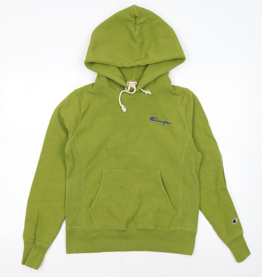 Champion Women's Green Pullover Hoodie Small Reverse Weave Warm Up
