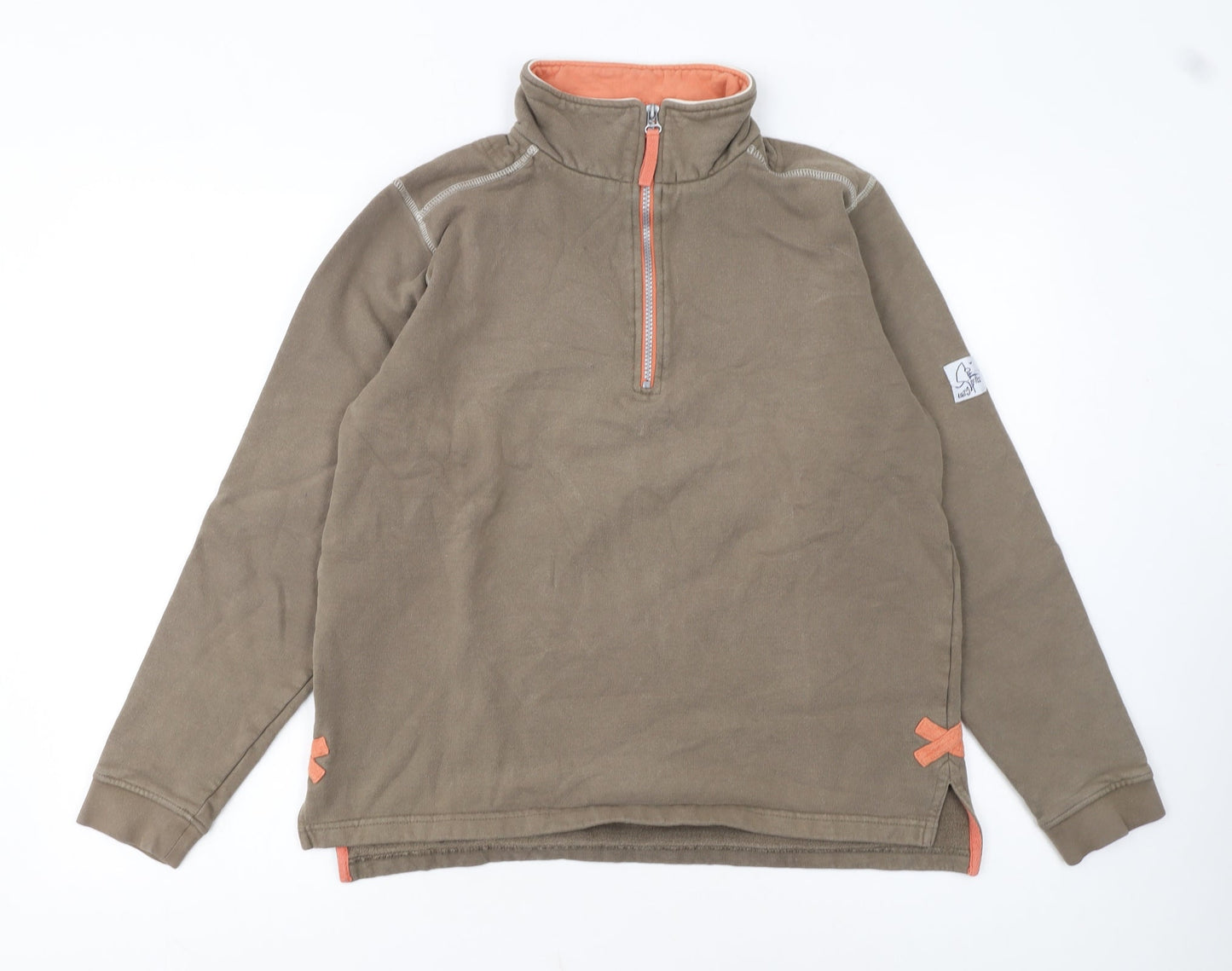 Lazy Jacks Men's Brown 1/4 Zip Fleece Sweatshirt Size S