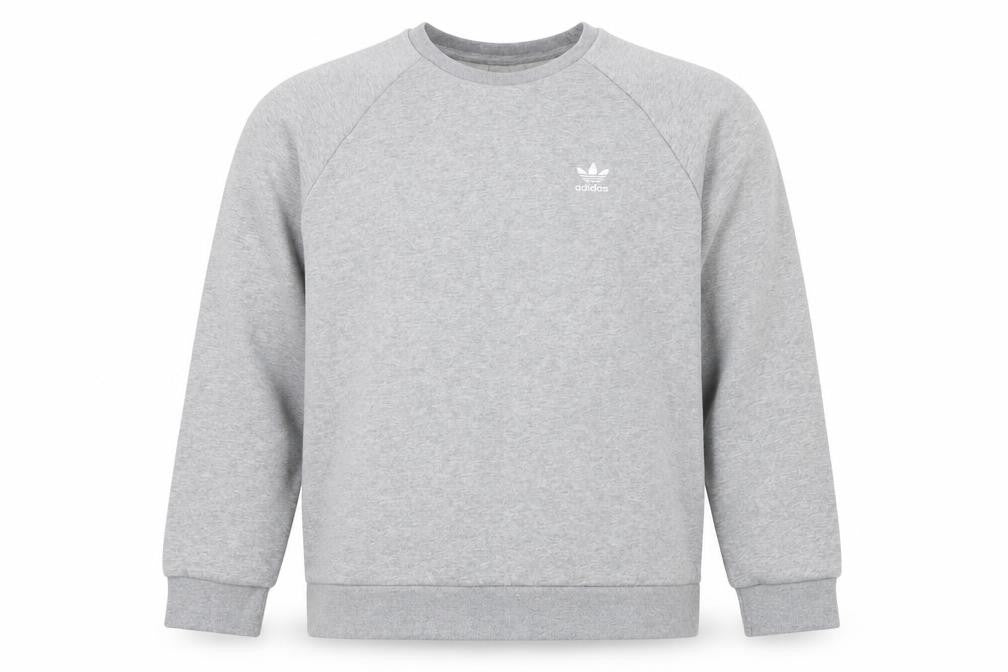 Adidas Mens Grey Regular Fit Crew Neck Sweatshirt M