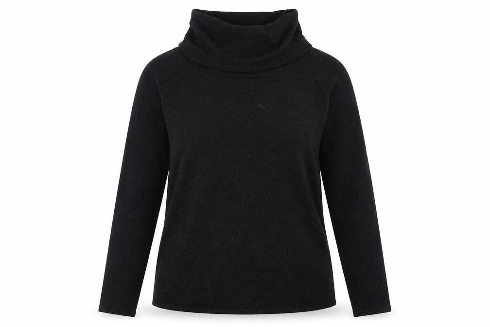 Style by EWM Women's Black Roll Neck Long Sleeve Pullover Jumper Size S