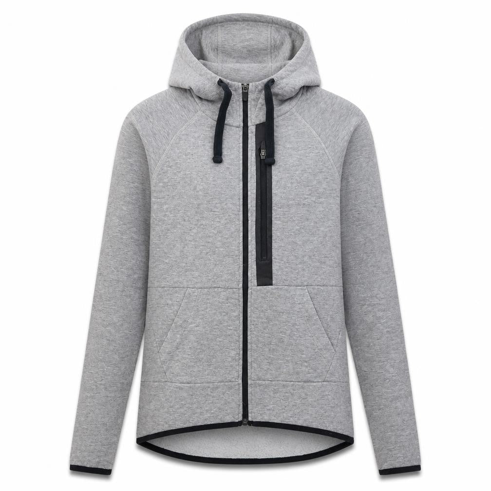Crane Womens Grey Full Zip Hooded Sweatshirt Small 8-10