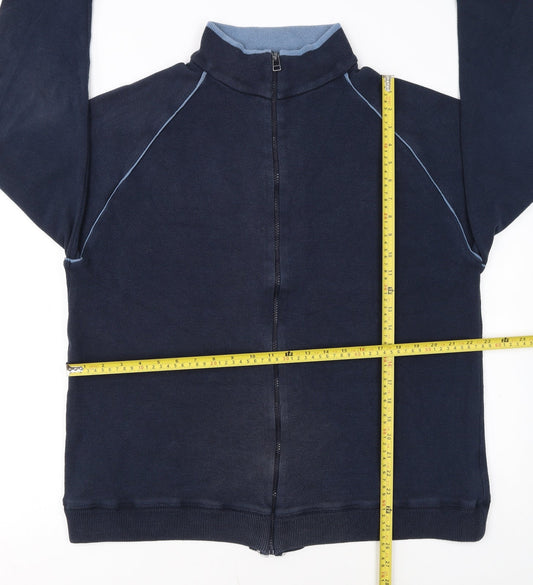 Petroleum Performance Men's Blue Full Zip Knit Jumper M