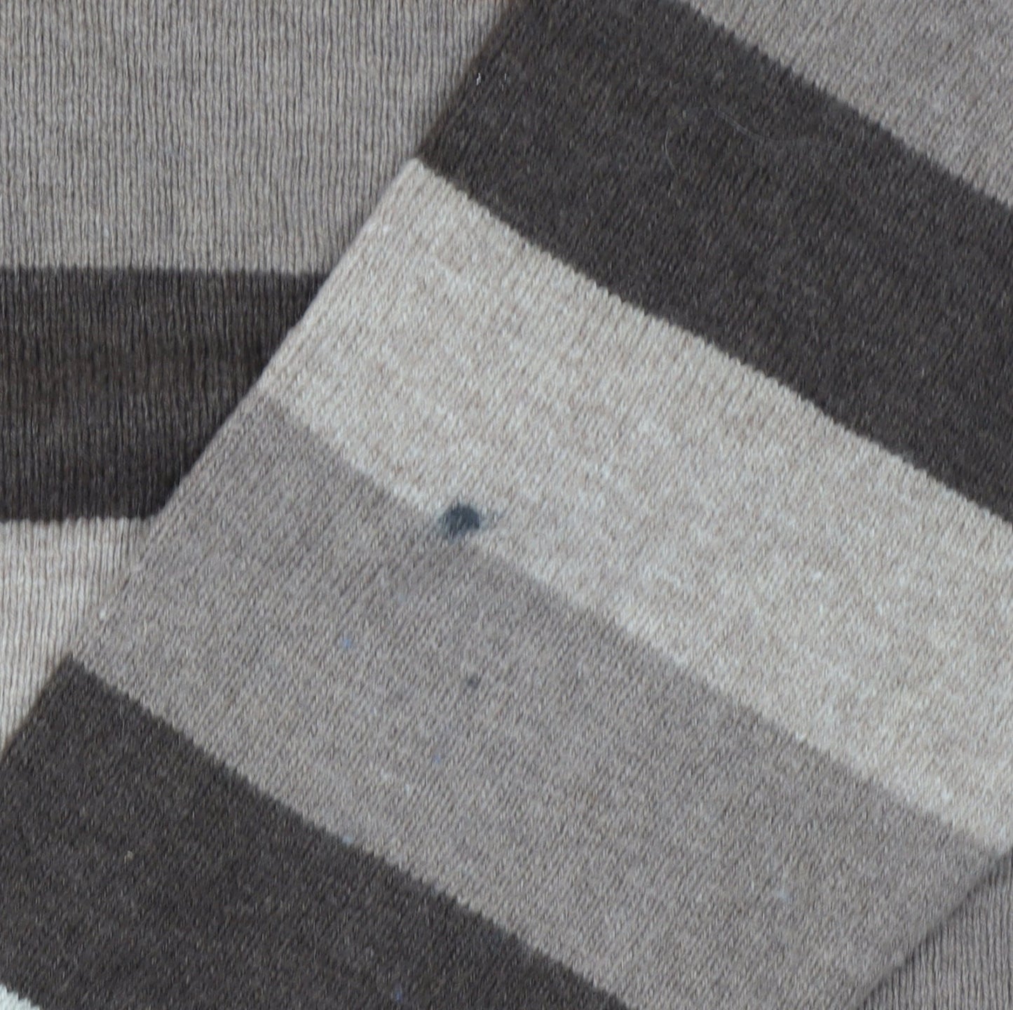 Wolsey Mens Brown Striped Lambswool Crew Neck Jumper Size L