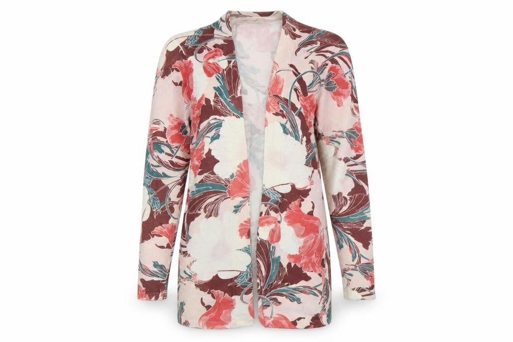 Marks & Spencer Womens Multicoloured Floral Long Sleeve Cardigan UK 10