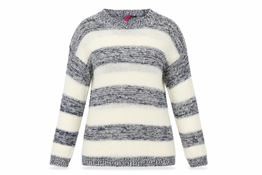 Elegant Collection Women’s Multicoloured Stripe Knit Jumper Size S