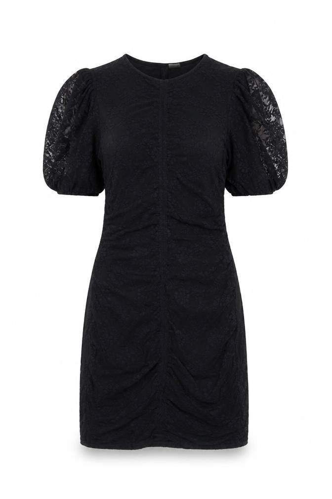 H&M Divided Women’s Black Puff Sleeve Bodycon Short Dress Size 8