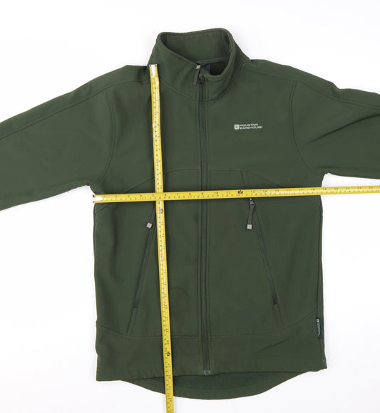 Mountain Warehouse Men's Green Softshell Jacket S Windproof Outdoor