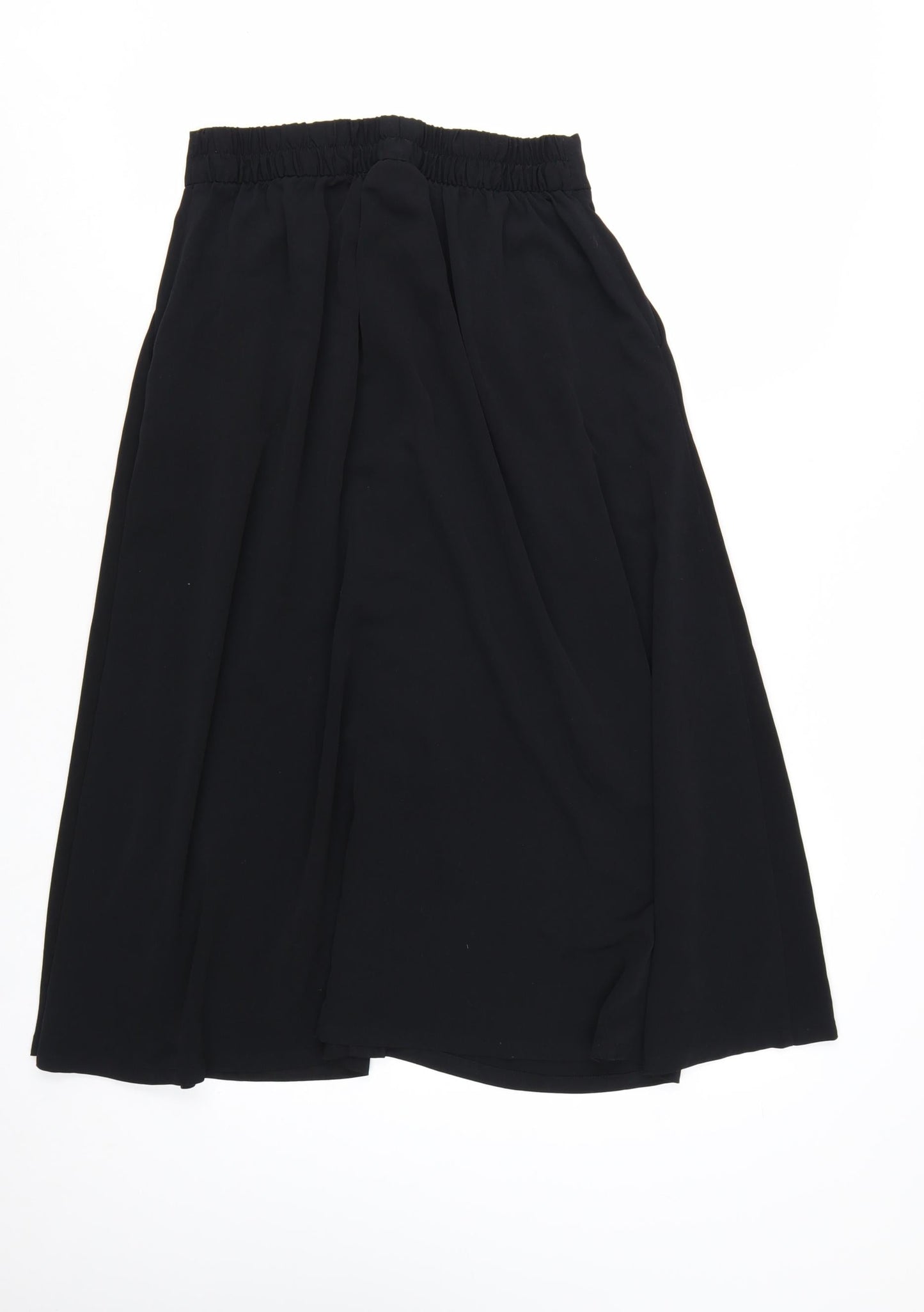 Monki Women's Black A-Line Midi Button Front Skirt Size S