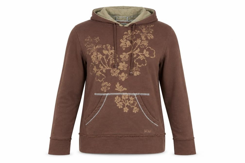 FatFace Womens Brown Floral Pullover Hoodie Size 10 Cotton Blend