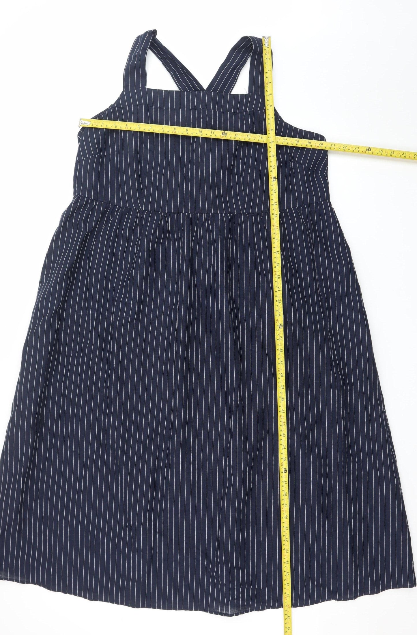 Marks and Spencer Women’s Blue Striped Sleeveless A-Line Dress Size 20