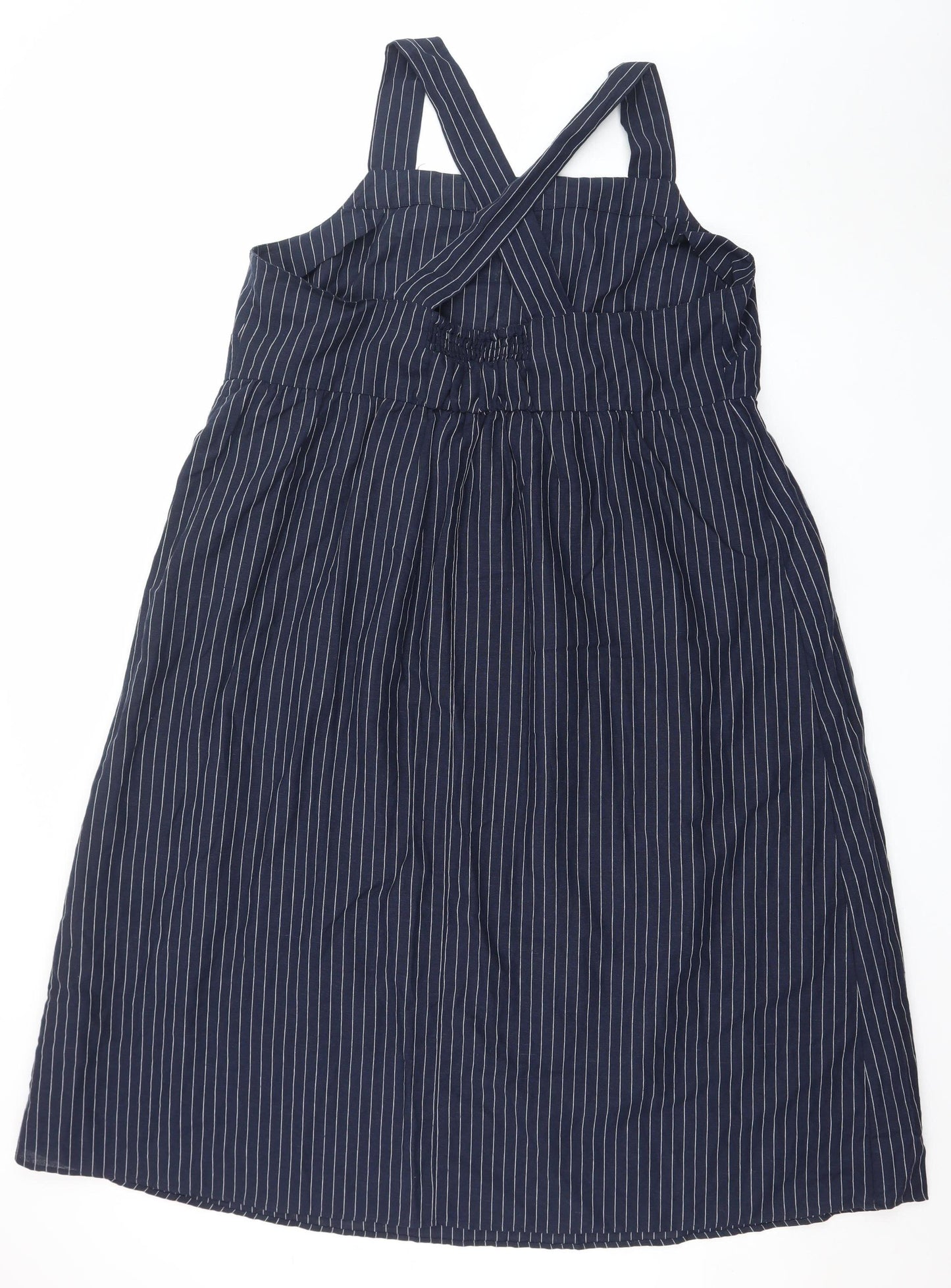 Marks and Spencer Women’s Blue Striped Sleeveless A-Line Dress Size 20