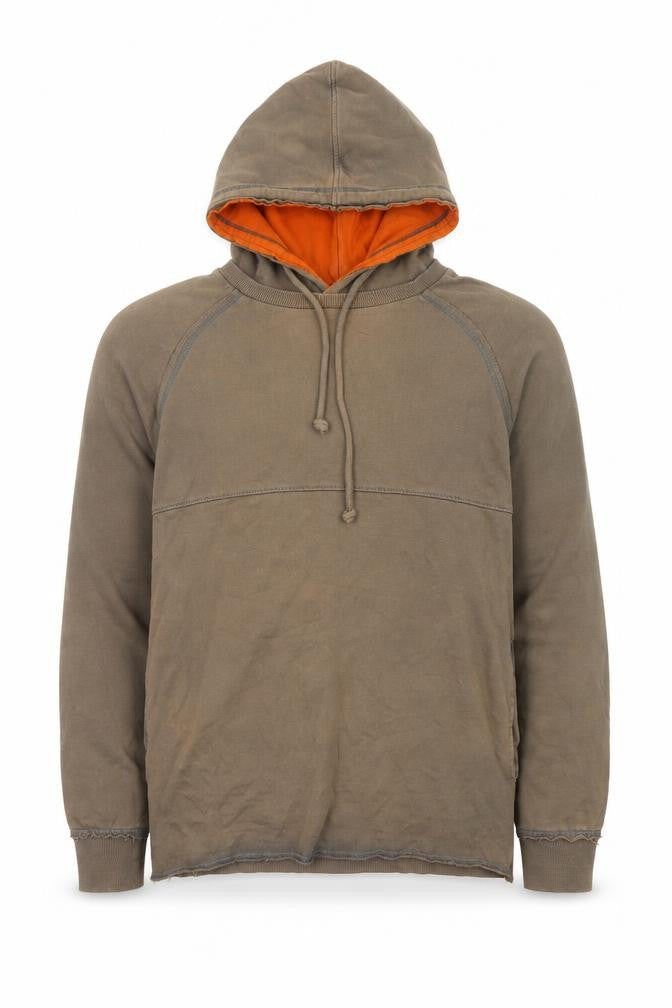 Pull & Bear Men's Brown Pullover Hoodie Small Fleece Lined