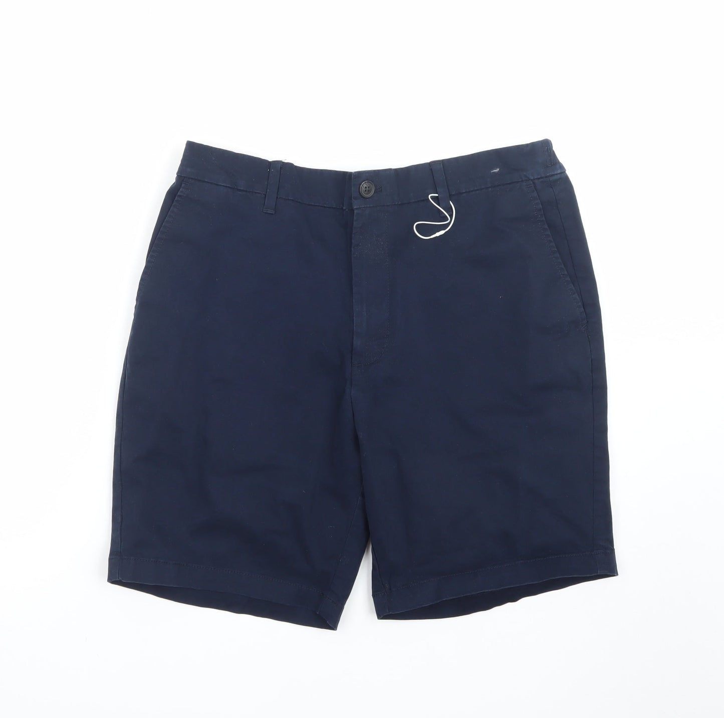 Marks and Spencer Men's Blue Chino Shorts Size L 36in Elastic Waist