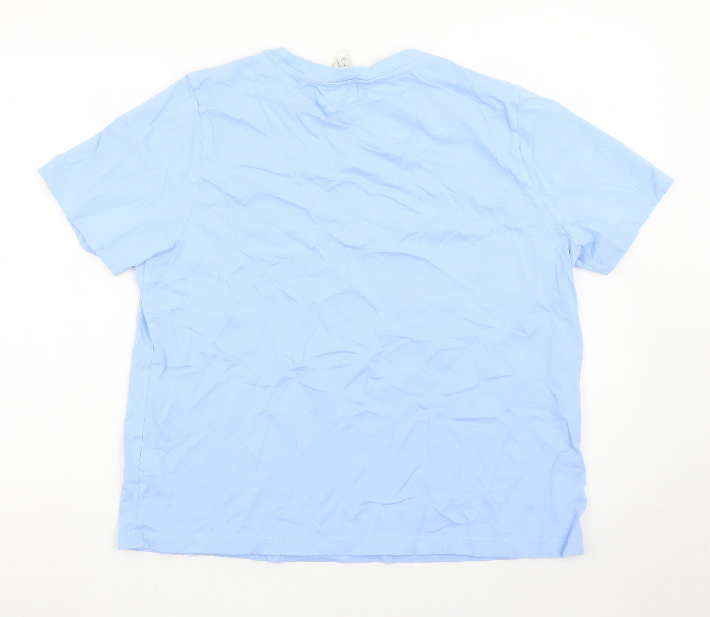 Marks and Spencer Women's Blue Beaded Shell T-Shirt Size 16