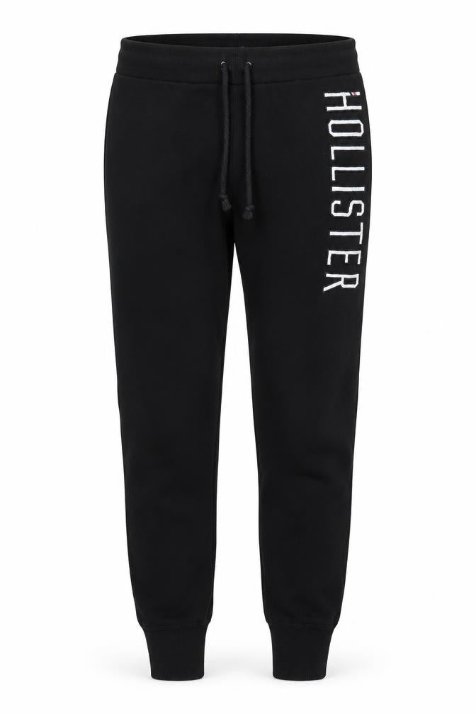 Hollister Women Black Jogger Sweatpants S Cotton Blend Drawstring