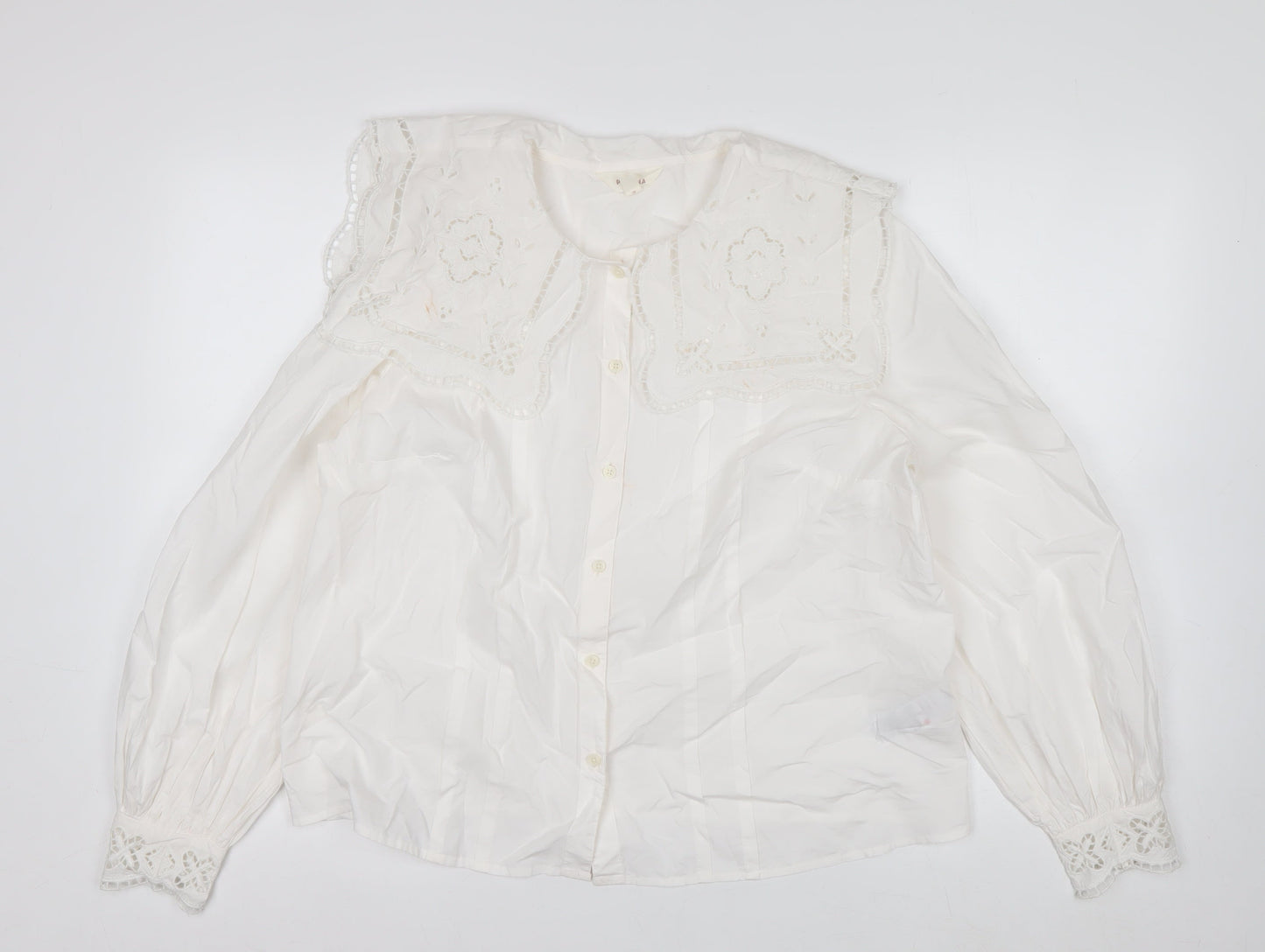 Marks and Spencer Per Una Ivory Embroidered Tunic Blouse Women’s Size 12