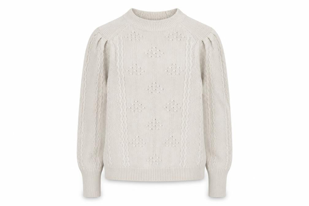 Marks & Spencer Women’s Ivory Cable-Knit High Neck Jumper UK 12