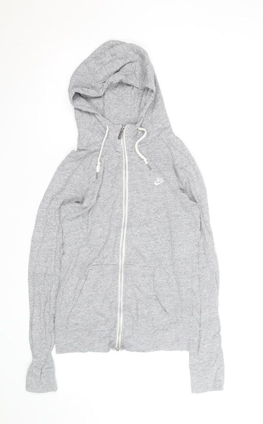 Nike Mens Grey Full Zip Hoodie Size M Regular Fit Sportswear