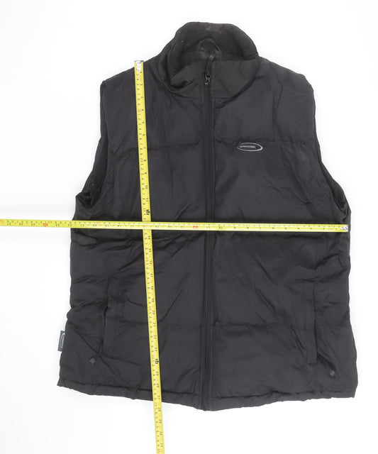 Mountainlife Men Black L Puffer Waistcoat Outdoor Hiking Gilet