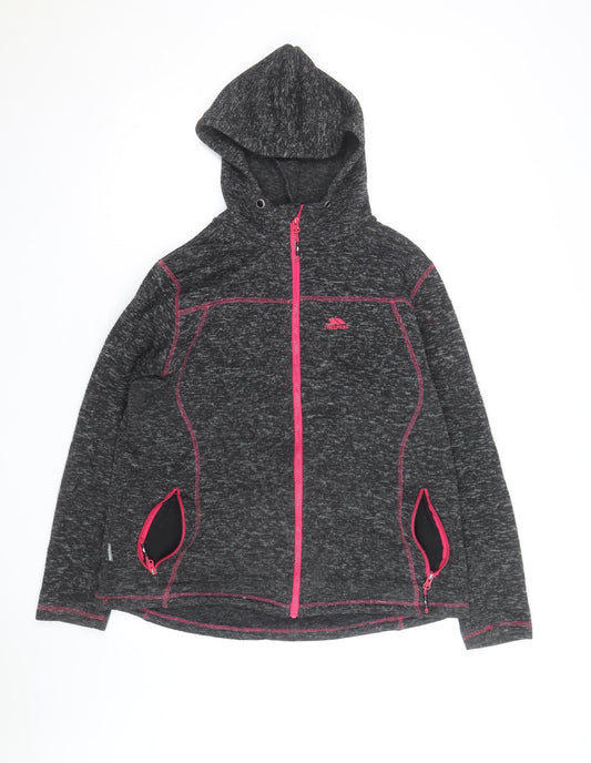 Trespass Women's Grey Full Zip Hoodie Size 16 Fleece Outdoor Jacket