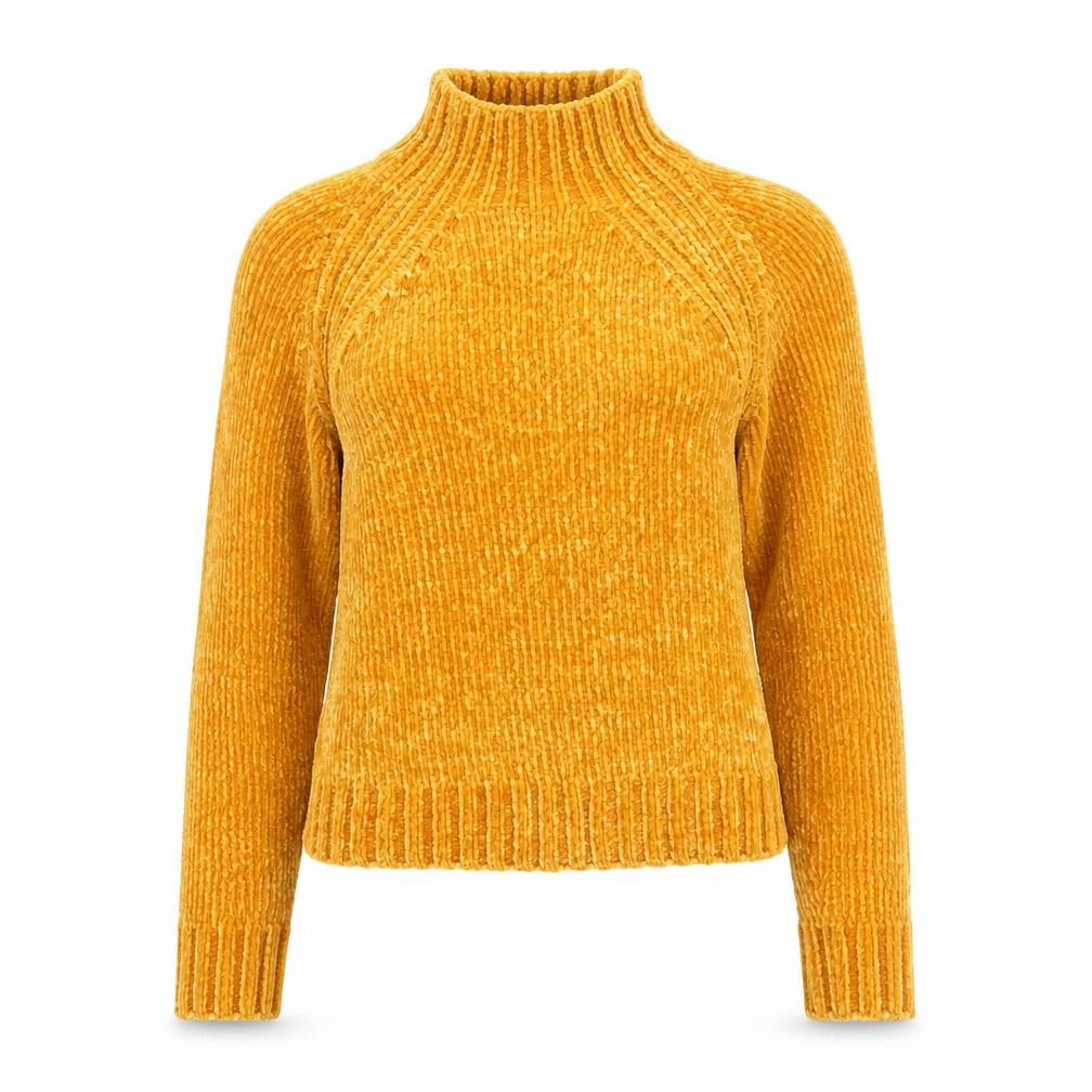 River Island Women’s Yellow Roll Neck Chunky Knit Jumper Size 10