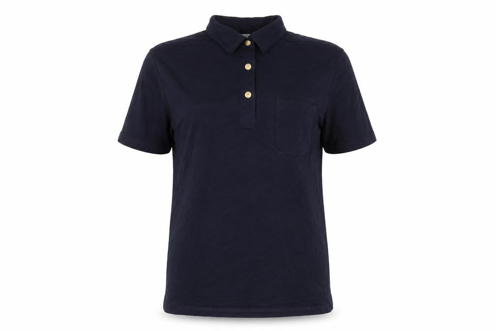 Marks & Spencer Women's Blue Polo Shirt Size 14 Viscose