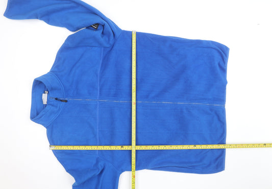 ASOS DESIGN Men's Blue 2XL Fleece Full Zip Basic Jacket