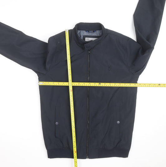 Next Teens Blue Polyester Bomber Jacket S Casual Zip Up