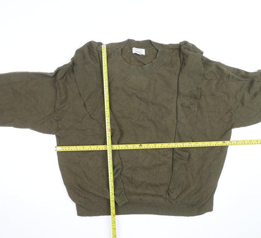& Other Stories Women Green Ruffle Cotton Long Sleeve Jumper L