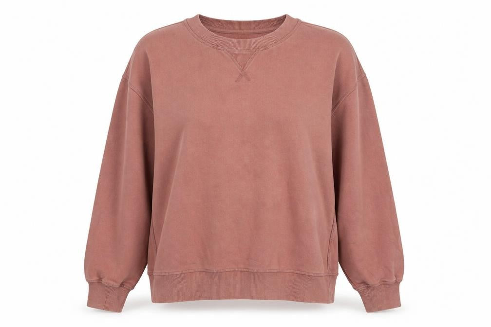 COS Women’s Pink Cotton Pullover Sweatshirt Size L 14 Classic Crew Neck