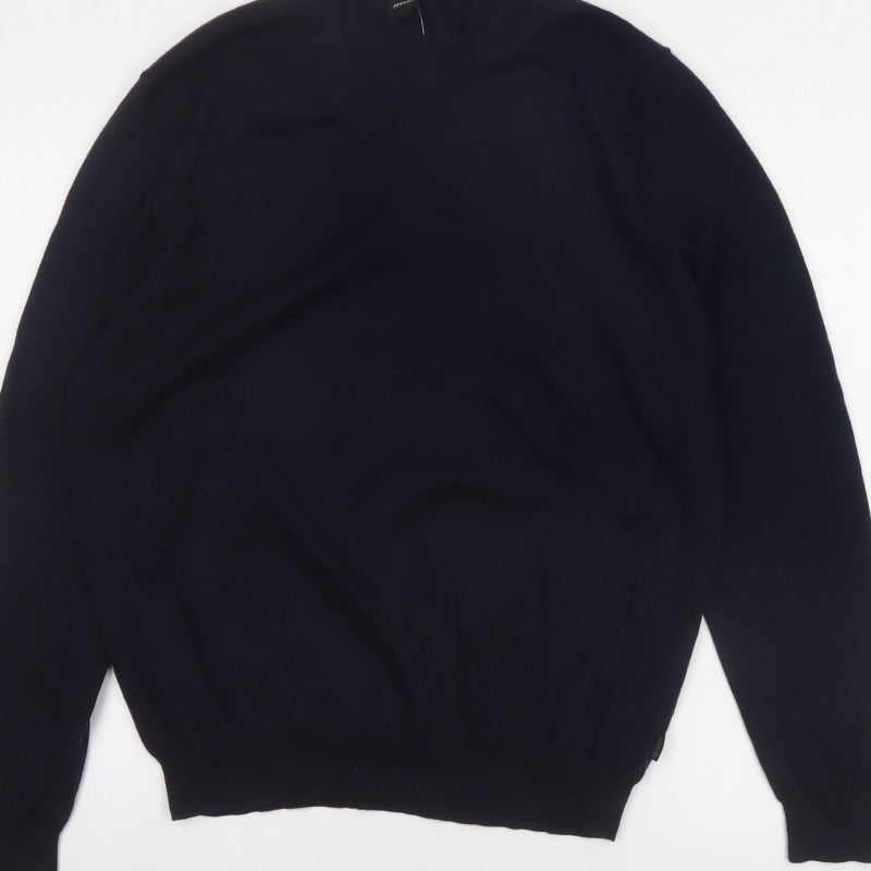 Additional view of Hugo Boss Men's Black 2XL V-Neck Knit jumper