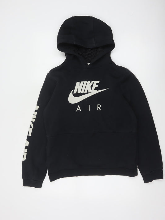 Nike Boys Black XL Pullover Hoodie Sweatshirt with Logo Print
