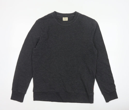 Jack & Jones Men's Grey Pullover Sweatshirt M Regular Fit