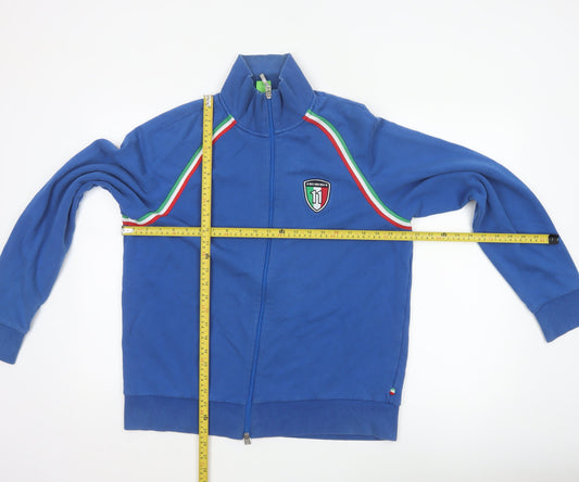 Hugo Boss Men Blue XL Full Zip Cotton Sports Jacket