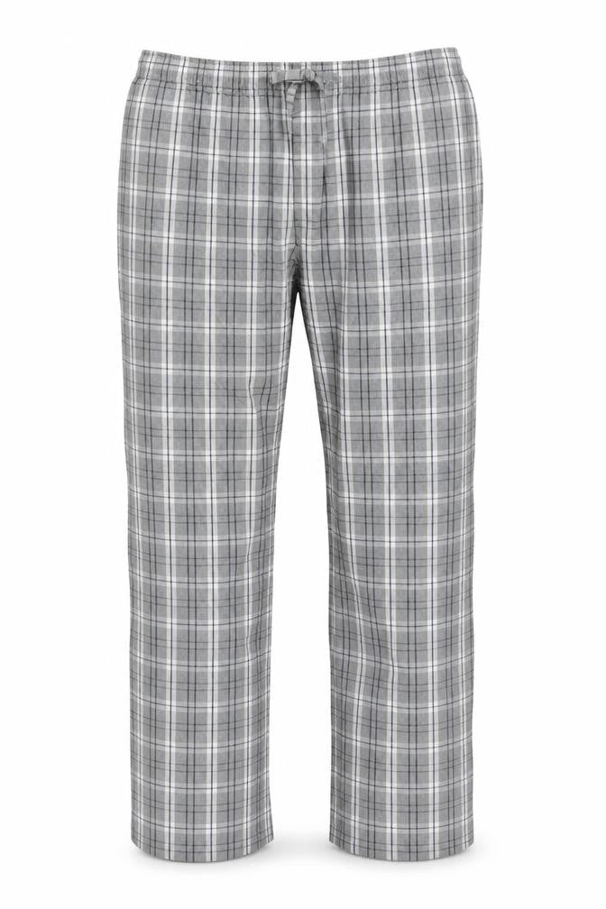 Marks & Spencer Men's Grey Check Cotton Pyjama Pants Size L