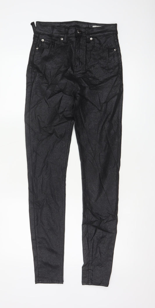 Marks and Spencer Women’s Black Slim Fit Stretch Trousers Size 8 Tall