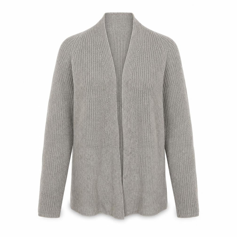 The White Company Women’s Beige Chunky-Knit Cardigan Size 10