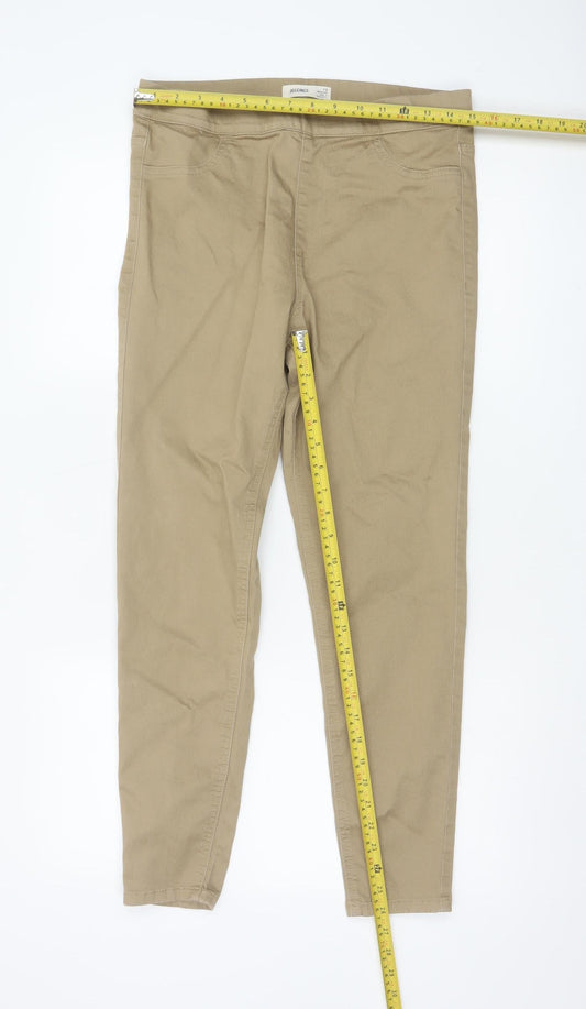 Marks and Spencer Women's Beige Cotton Jeggings Size 12