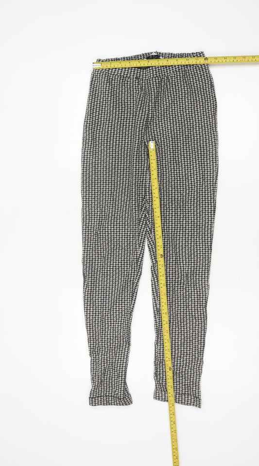 Hollister Women's Black Houndstooth Knit Leggings XS Slim Fit