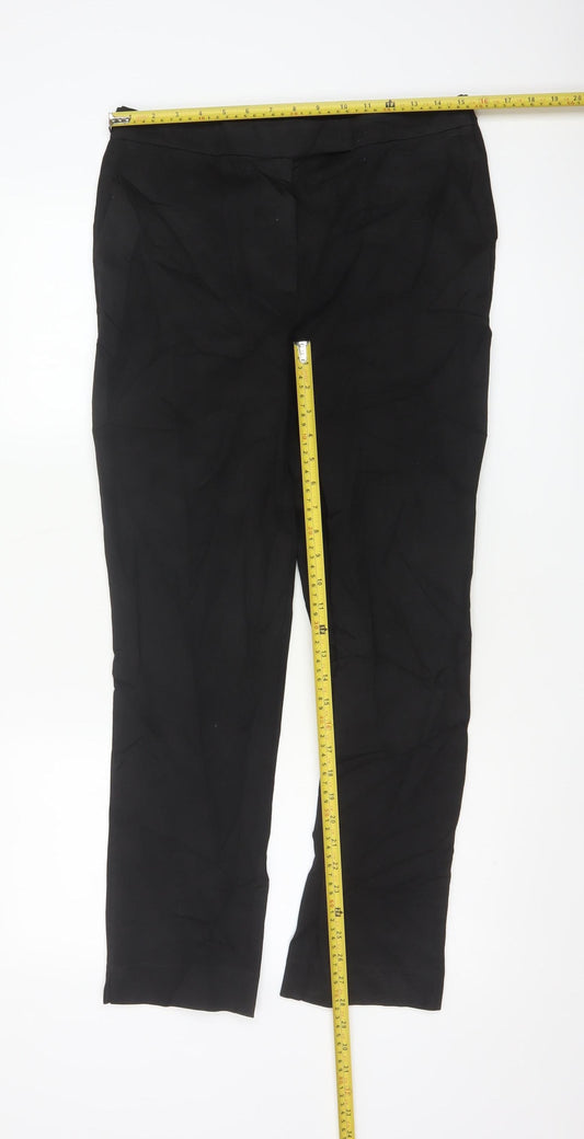 Marks and Spencer Women's Black Slim Trousers Size 12 Long